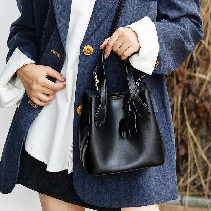 Women's Natural Genuine Leather Shoulder Bag Female Large Capacity Soft Cowhide Handbag Ladies Fashion Designer Bags Suotong2509