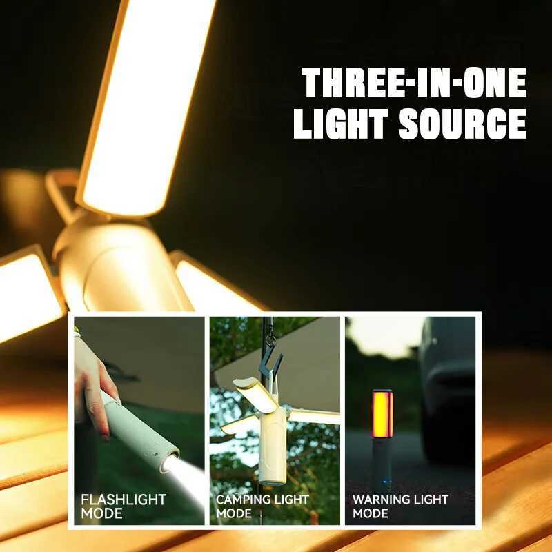 Warsun Foldable USB Rechargeable Tent Camping Light 4000mAh Travel Lanterns Outdoor Emergency Lighting LED Camping Lamp C250925