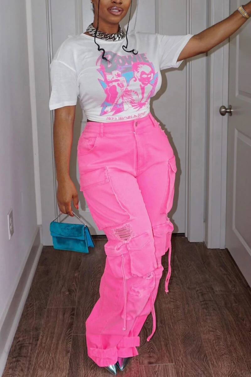 Plus Size Jeans Women Denim Stretch Loose Leggings Y2K Streetwear New Stylish Cargo Pants Cool Girl Fashion Bottoms dongdumaoyi