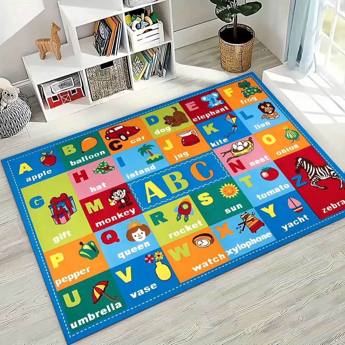 ABC Animal Alphabet Cartoon Early Educatio Children Crawling Playroom Rug for Bedroom Living Room Sofa Doormat DecorNonslip C2509261