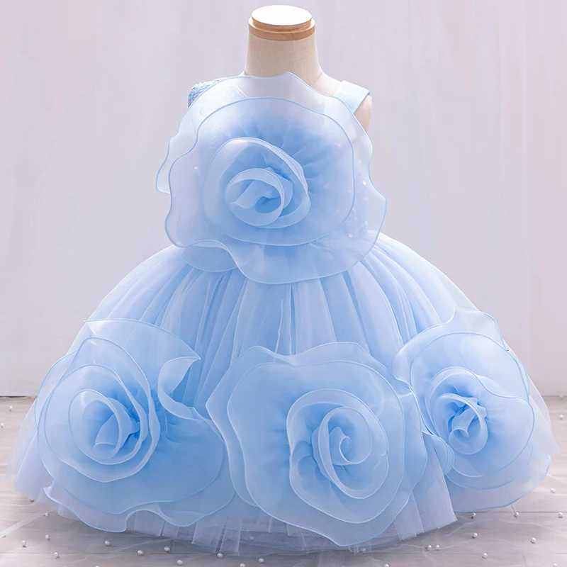 Toddler baby girl dress one year old birthday party dress sequined oneshoulder cake skirt red christmas dress Z250926