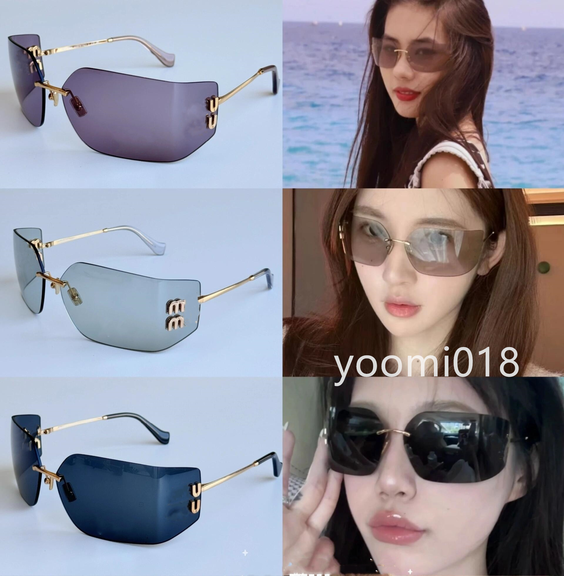 Designer sunglasses for women classic sunglasses luxurys sunglasses trend glasses curved Lenses shades large frame Light contour UV400 goggles with box