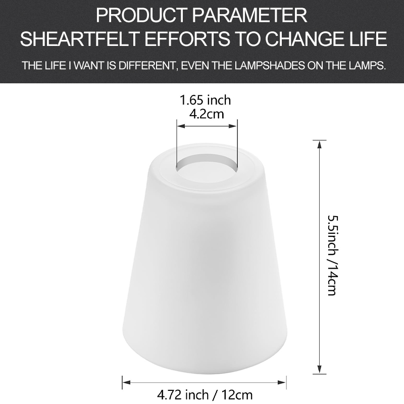 Fixture Replacement Clear Glass Shade, E26 Base with 1-5/8" Fitter, 6-Pack Cone Replacement Shades for Pendant Light, Wall Sconce, Vanity Light, 