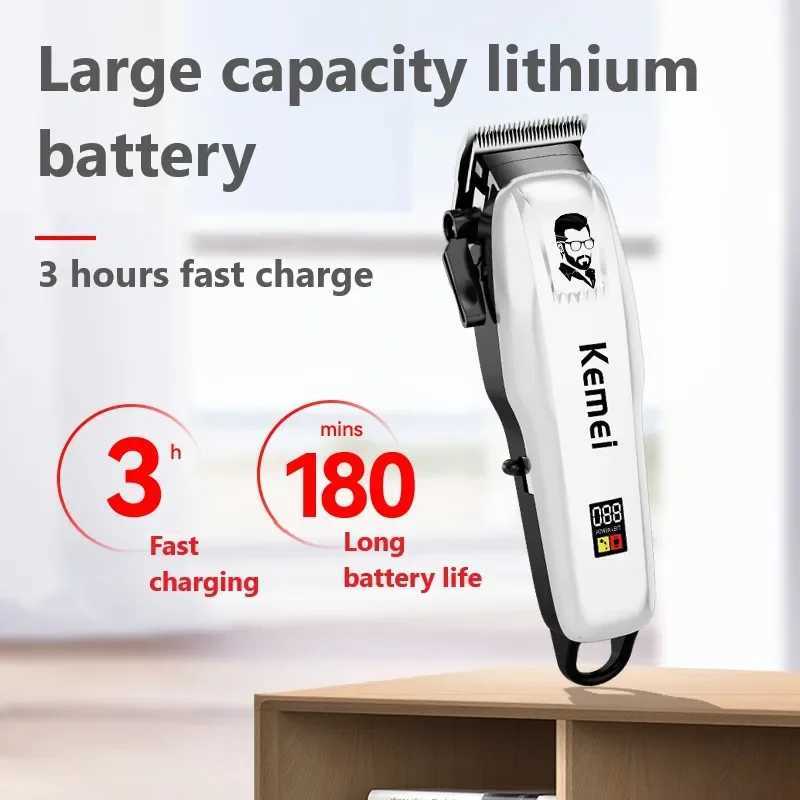 Kemei Professional Hair Clipper Rechargeable Hair Trimmer For Men Shaver Hair Cutting Machine Barber Accessories Cut Machin R250926