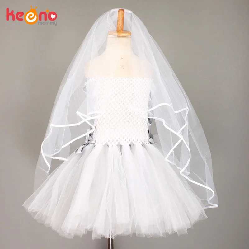 Halloween Dead Bride Girls Tutu Dress with Veil Children Corpse Lady Halloween Carnival Cosplay Costume Kids Fancy Tulle Dress Z250926