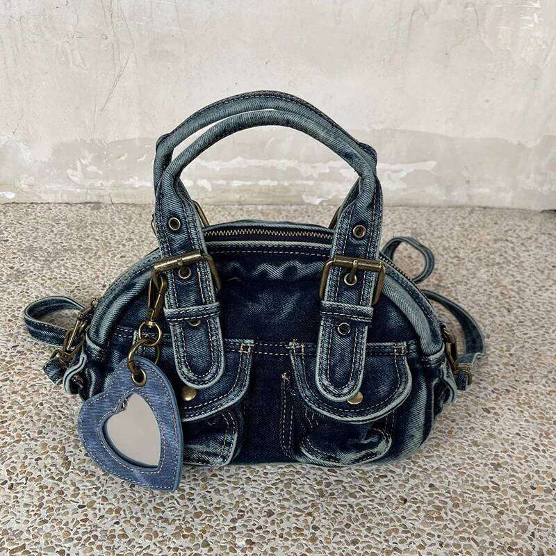 Women Handbags Satchel Top-handle Handbag Denim Bag Dumpling Give Gifts Shoulder Bags Phone Money Pack