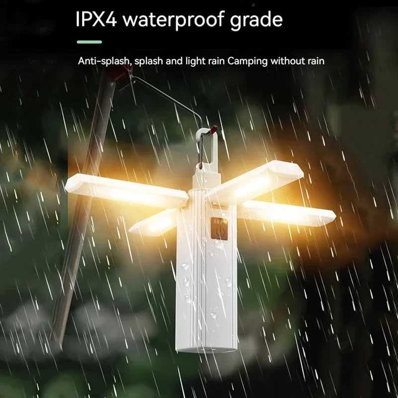 Protable Rechargeable Camping Light Tent Chandelier Ultra Long Life Multifunction Flashlight Folding Hand Lamp C250925
