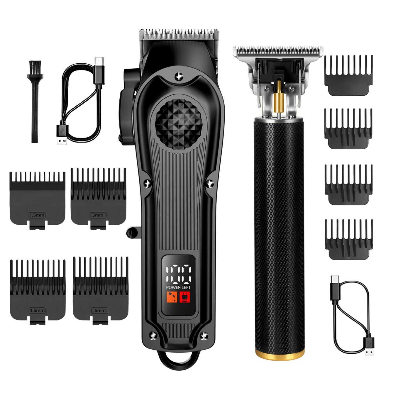 KIO Hair Cutting Machine Set Portable Fashion Cordless Professional Clipper Hair Rechargeable Digital Display Trimmer For Man R250926
