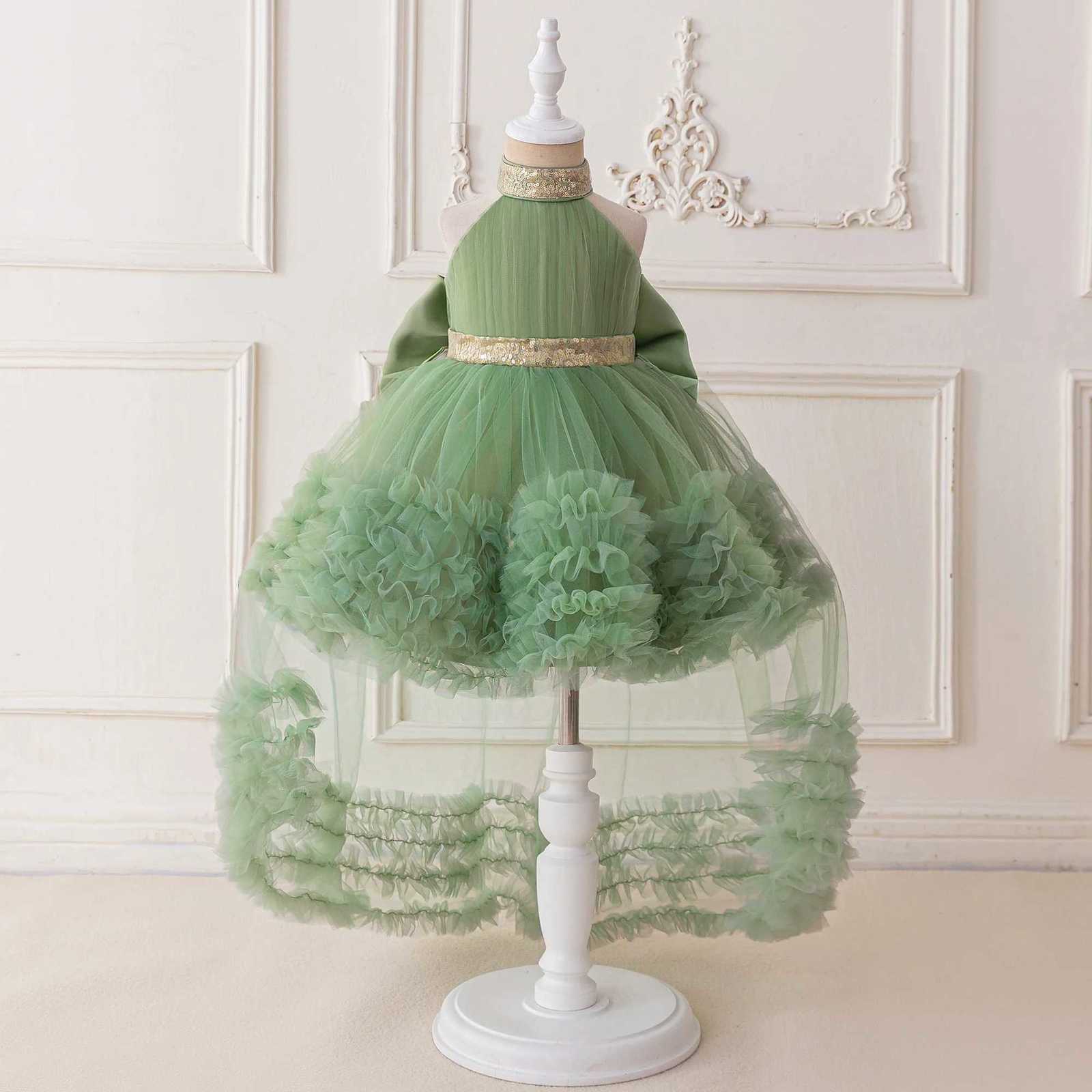 Elegant Bridesmaids Party Girls Dress 48 Yrs Sequins Wedding Birthday Princess Prom Dresses Girl Bow Graduation Evening Vestido Z250926