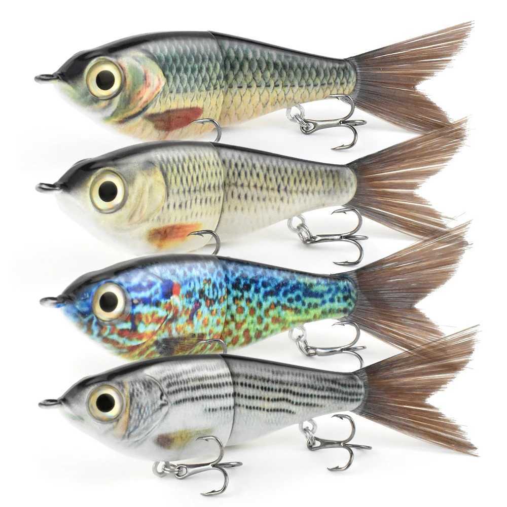12cm175g Glide Fishing Bait Smooth Textured Body Vivid Realistic Fiber Tail Custom Color Glide Bait Crankbait W250926