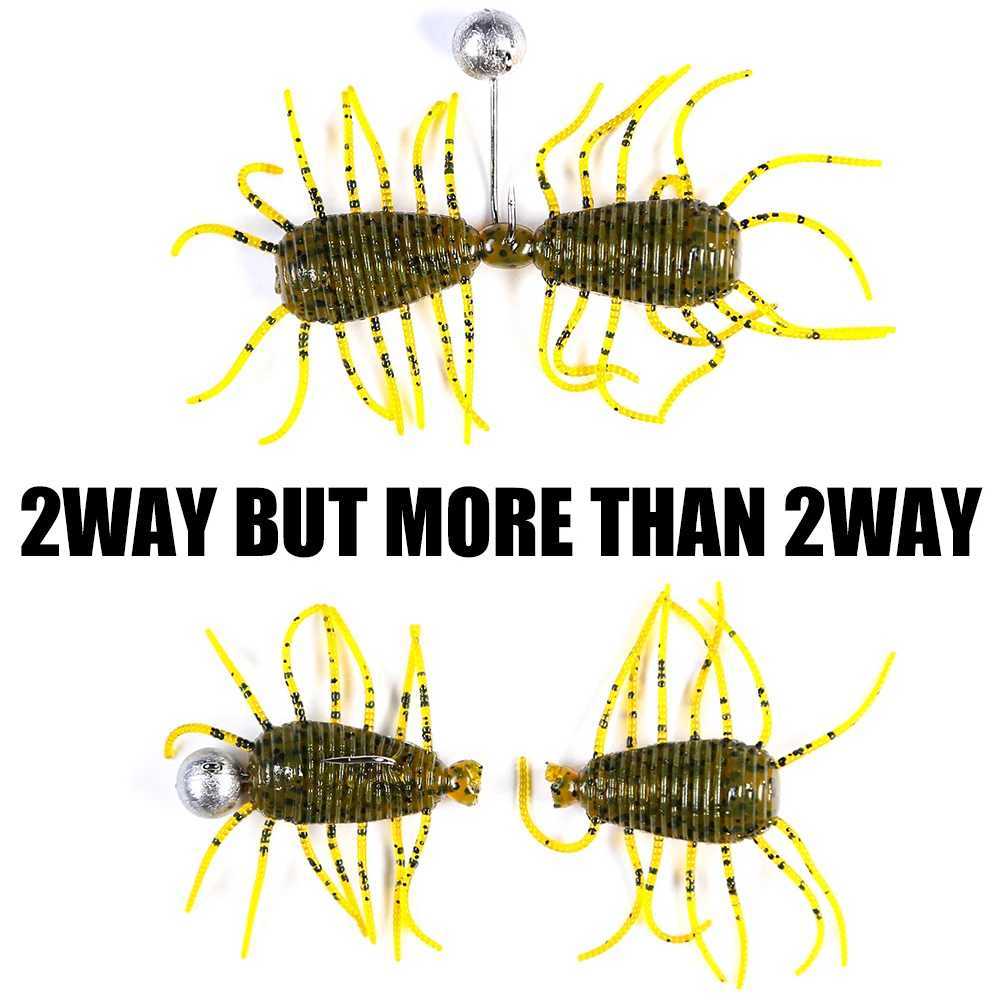 BU Larva Soft Lures 50mm Fishing Artificial Lures Silicone Bass Perch Pike Swimbait Jigging Plastic Baits Worm W250926