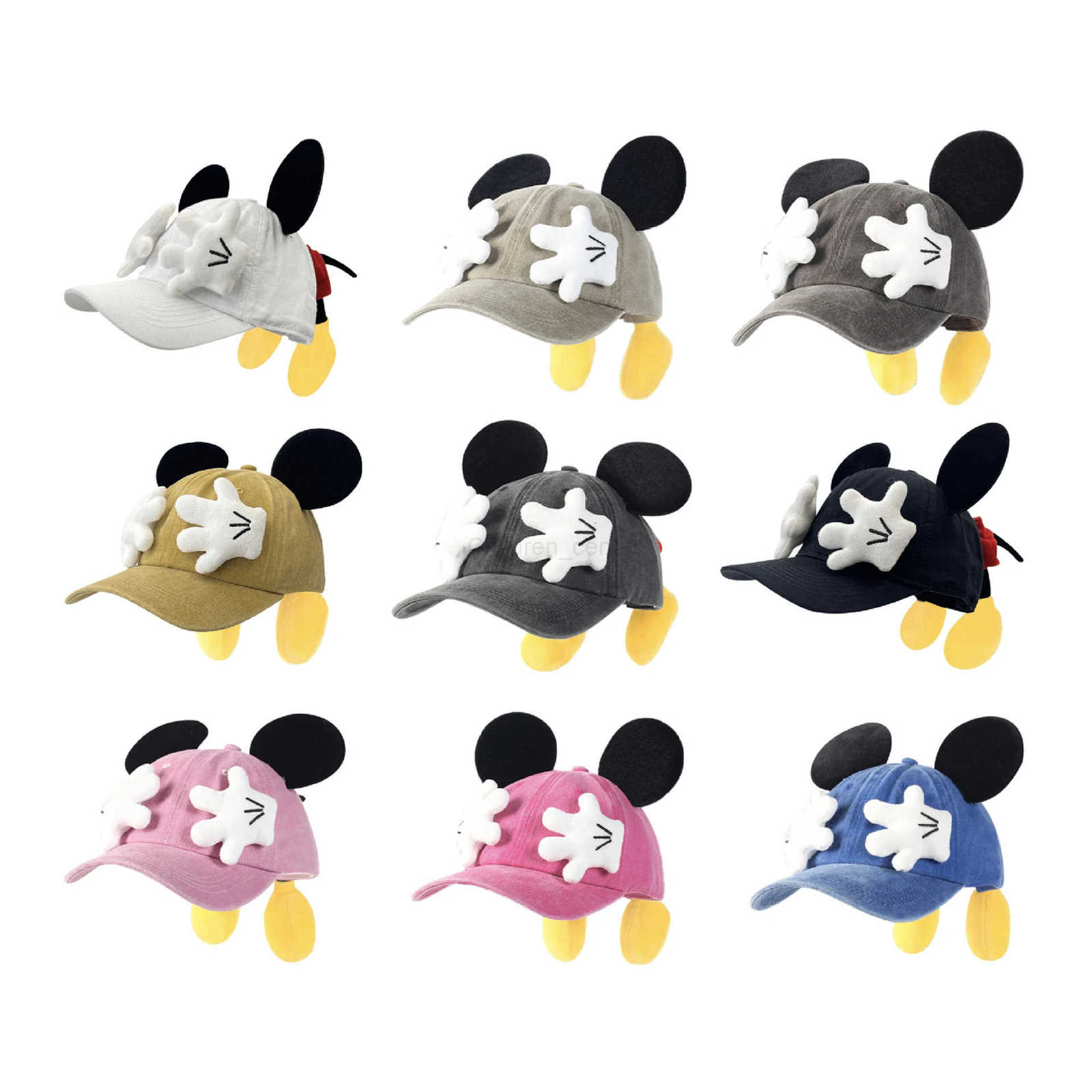 Disney Cute Cartoon Mouse Ears Baseball Cap Girls Outdoor Fashion Duckbill Hat Y2K Hip Hop Sunscreen Sunshade Trendy Caps Women H250926