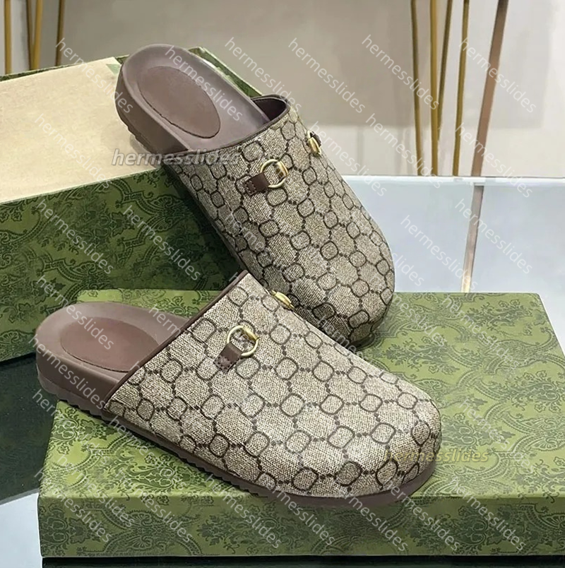 Designer clogs Luxurys clogs lippers Slide Mules Cork Flat Soft Fluffy Ladies Rubber Hollow Platform Sandals Scuffs Lovely Sunny Leather Slide Beach Casual Shoes