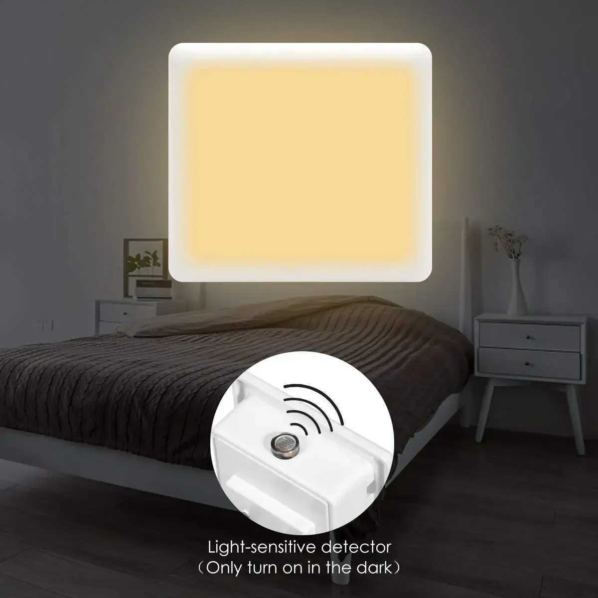 Automatic 03W LED Night Light UK Plug in WarmDay White Dusk Till Dawn Daylight Sensor Smart Energy Saving Design Home Office C250925