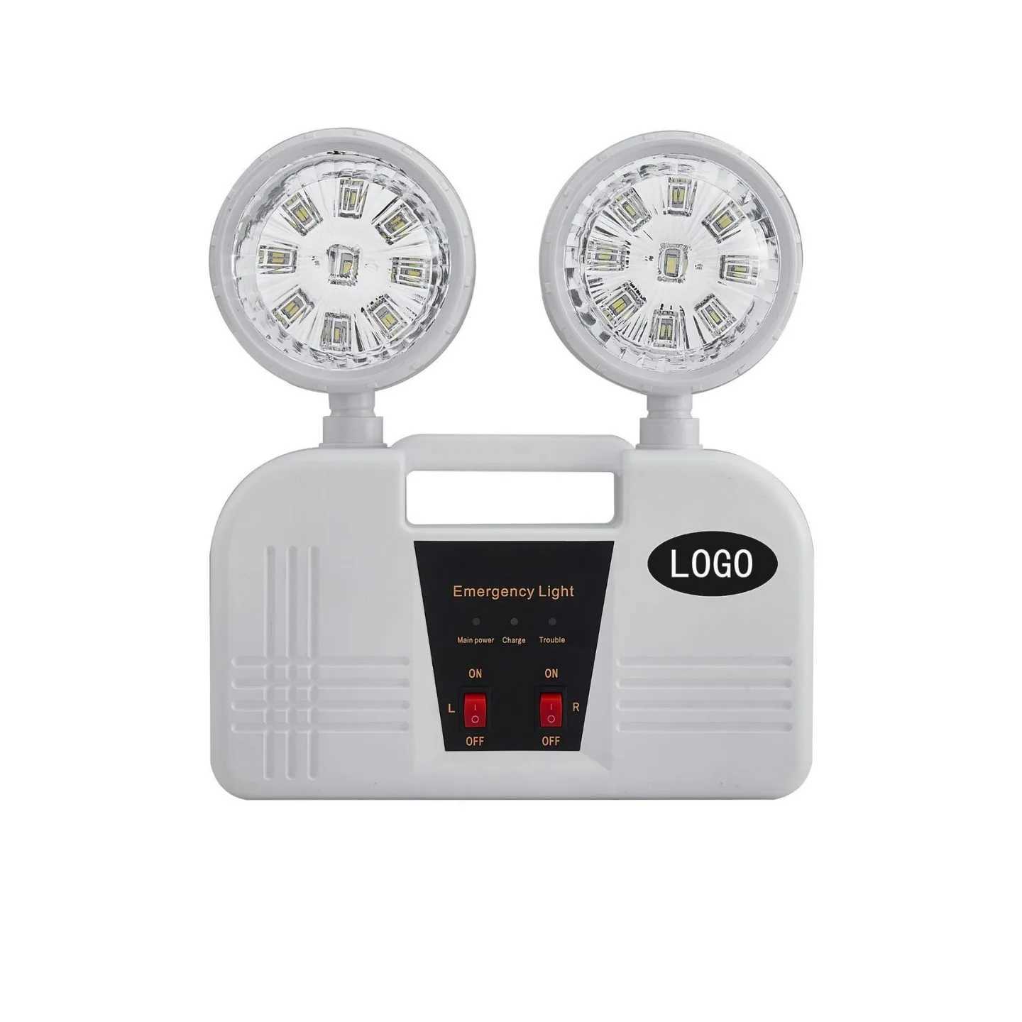 Double Headed Emergency Light LED Charging Emergency Lamp IP30 Fire Exit Indicator Light 3 Hour Emergency Lighting AC85265V C250925