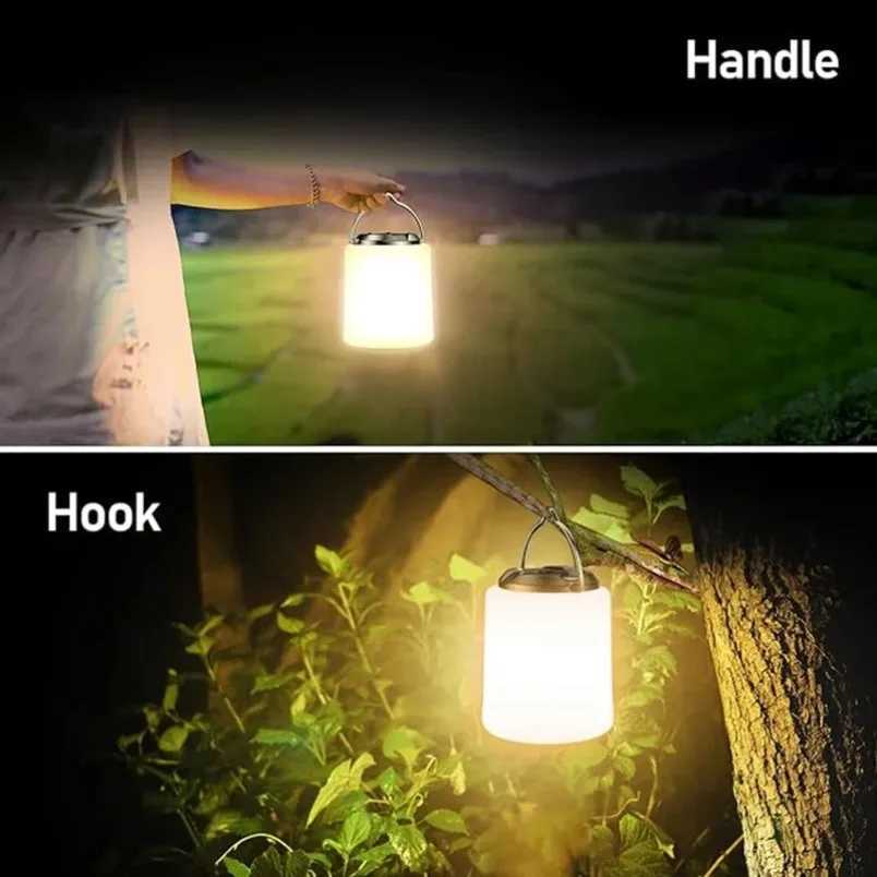 3 types of lighting USB Rechargeable LED Camping Lights Outdoor Camping BBQ Tents Hanging Lantern Emergency Power Bank LT061 C250925