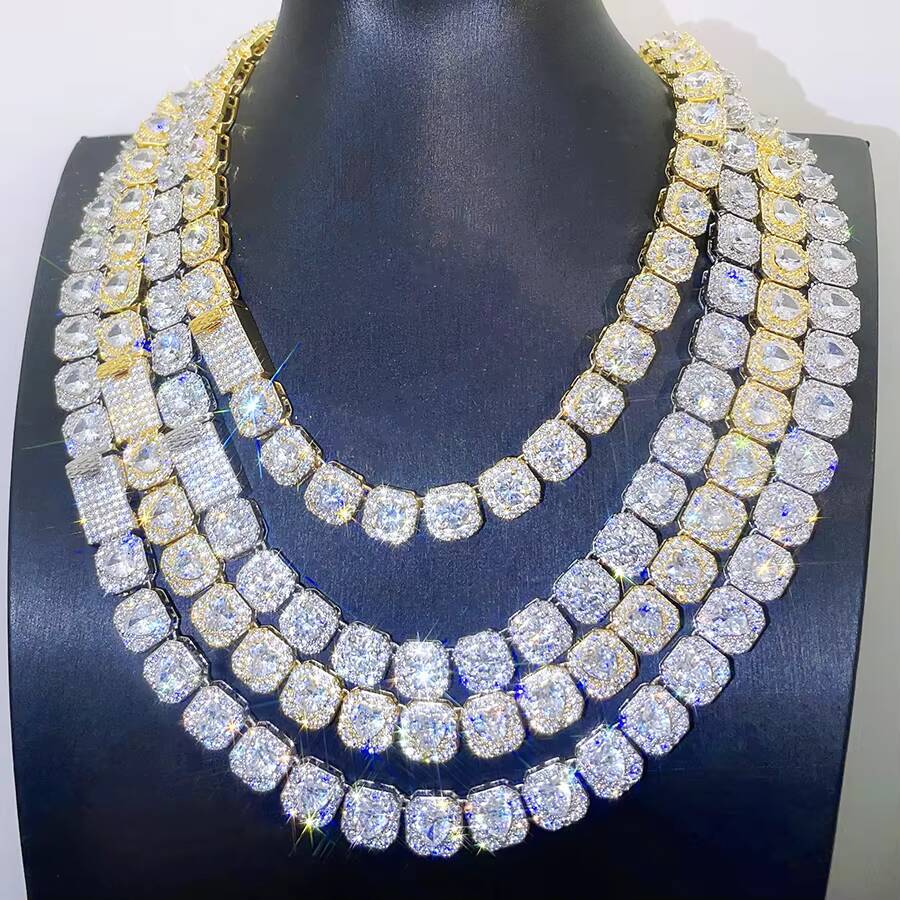 Gold Plated Bling Necklace Customized Popular Hip Hop Style Cuban Necklace Iced Out Fashion Cuban Chain for Men