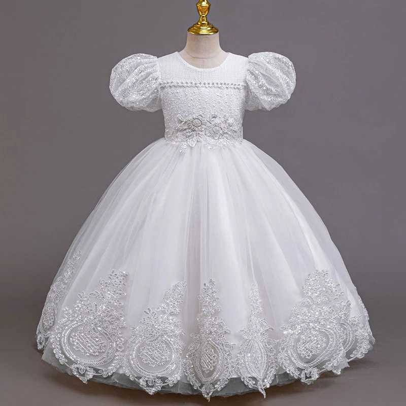 412 year old girls dresses and dresses at banquets and dresses elegant girls model catwalk lace dresses children Christmas cost Z250926