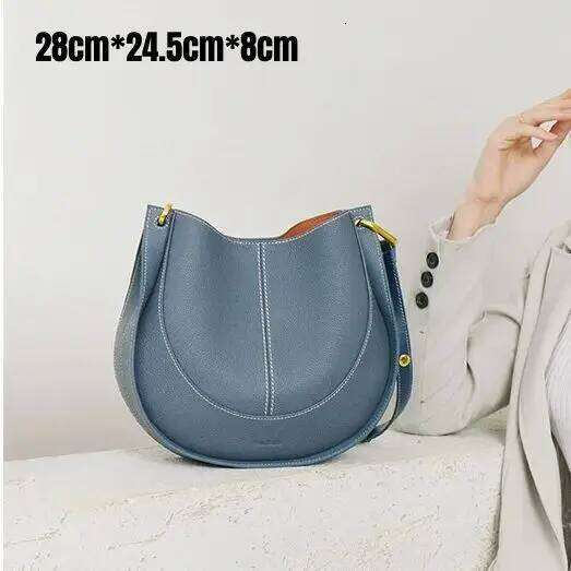 Head Layer Cowhide Crossbody Niche Light Shoulder Saddle Leather Bags Women's Soft Hundred Suotong2509