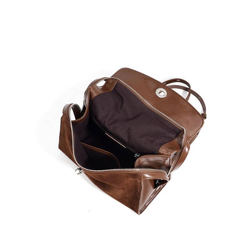 Adjustable Shoulder Strap Backpack,Large Capacity Leopard Print Suede Commuting Handbag,Ankela Red Flap Messenger Bag high-quality