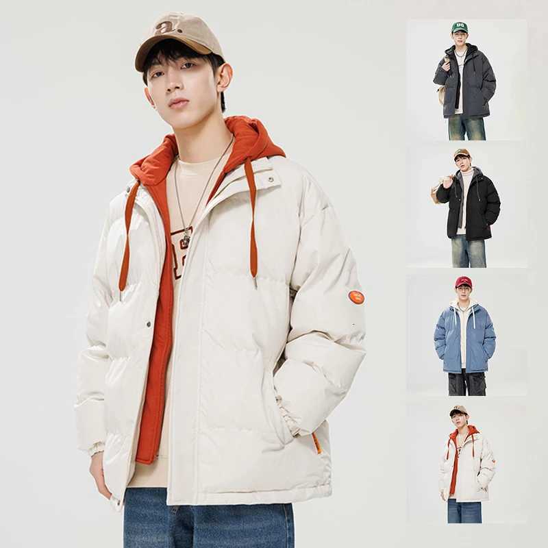 New winter mens down jackets thick coats standup collar bread jackets loose and large sized warm down cotton padded jackets W250926