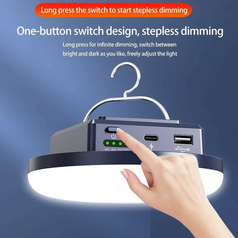 Camping Light LED Lantern Portable 4 Lighting Modes Hanging Rechargeable Outdoor Tent Emergency Light Camping with Magnet C250925