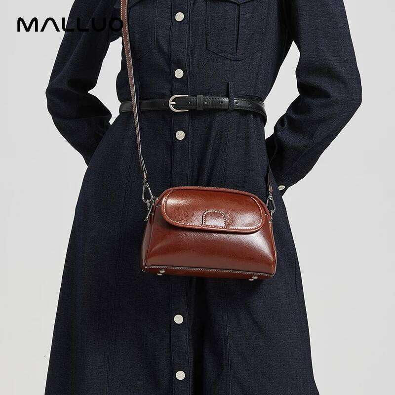 Female Fashionable Versatile Shoulder Shell Handbags Women's Cow Genuine Leather Crossbody Small Bags Ladies Casual Phone Bag Suotong2509