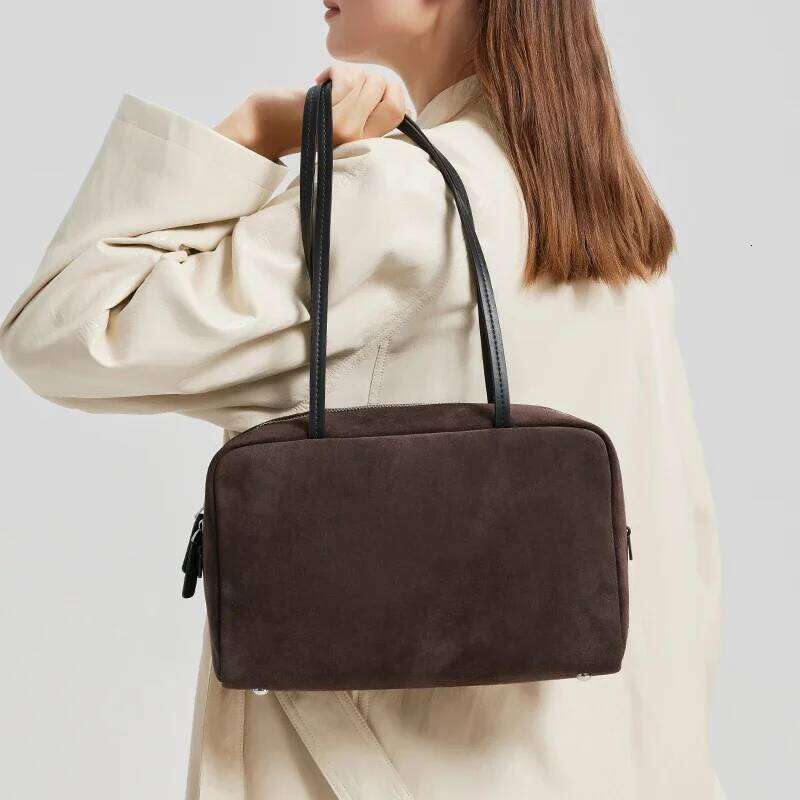 New Winter Women's Suede Leather Bag Fashion Genuine Leather Crossbody Bag Female Square Furry Shoulder Handbags Suotong2509