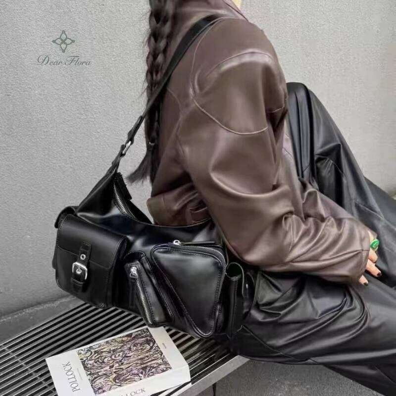 Women's Y2K New Locomotive Package Designer Handbags Purses Fashion Large Capacity Multiple Pockets Shoulder Underarm Bag