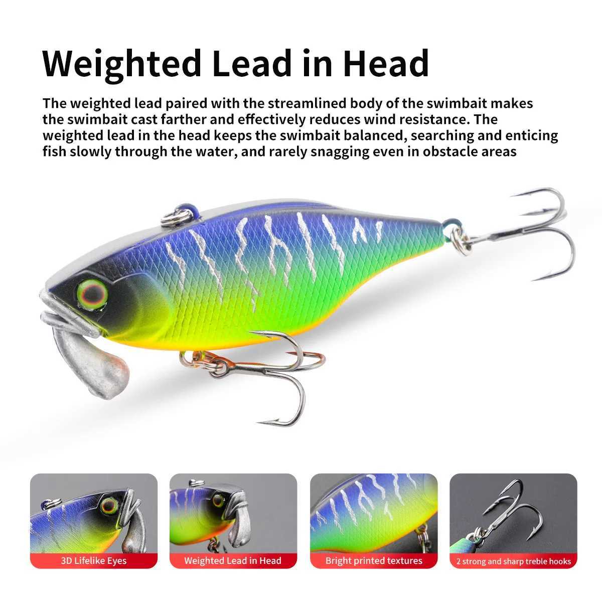 60mm 18g Testar Jig Vibration Bait Long Casting VIB Wobbrs Swimbait Winter Ice Fishing Trout Pike Dogfish W250926