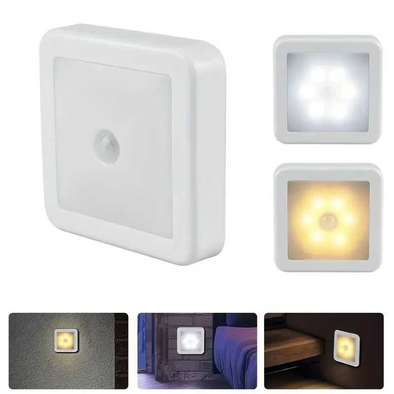 Night Light Motion Sensor With LED Light EU Plug Lamps ChildrenS Night Light Wireless Night Lamp For Bedside Table Bedroom C250925