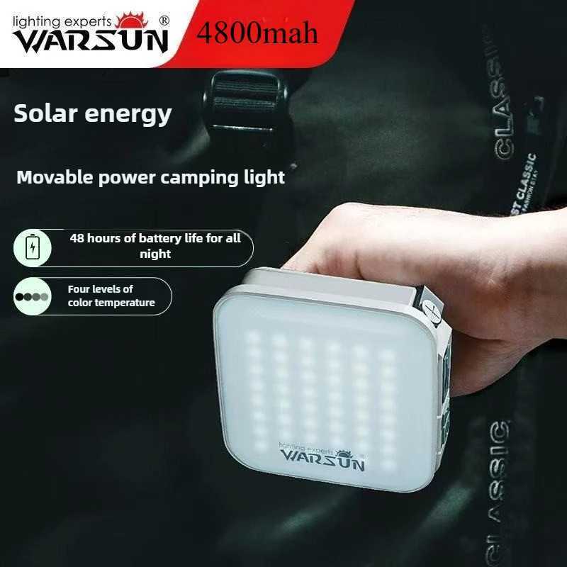 4800mAh Solar Camping Light CP36 Portable Power Bank Tent Lantern 48Hrs Runtime USB Rechargeable Emergency Light124 C250925