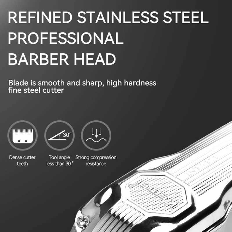 Kemei K517 Professional Barber Electric Metal Housing Hair Clipper Rechargeable Hair Trimmer For Men Beard Hair Cutter Machine R250926