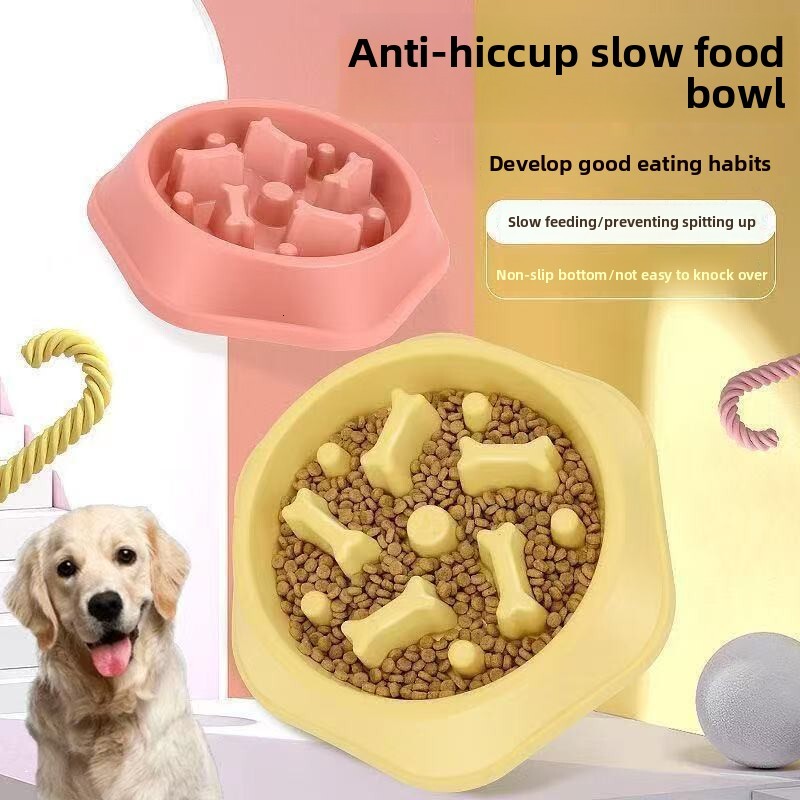 Slow Feeder Anti-Slip Anti-Choke Anti-Explosion Cat Food Anti-Spill Large Small Medium Dog Pet Supplies