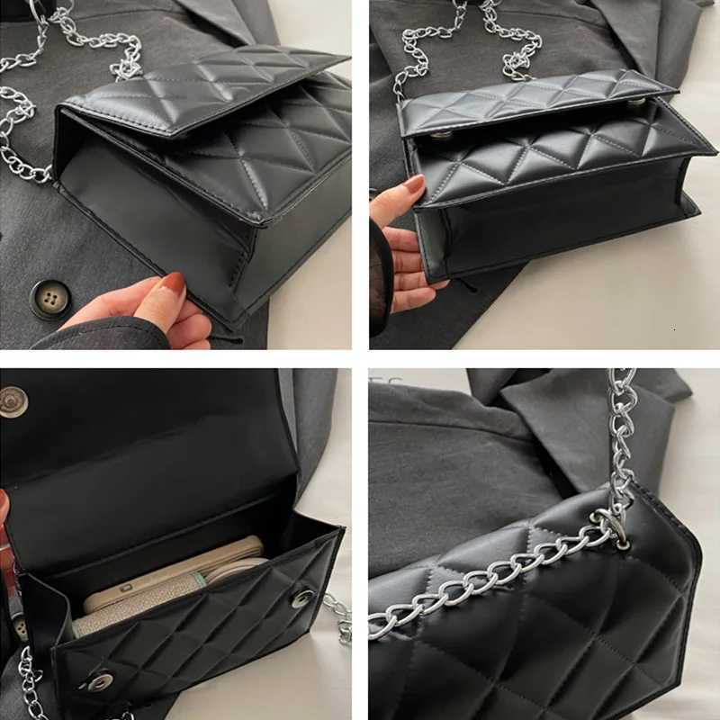 Minimalist Womens Crossbody Bag Quilted PU with Magnetic Flap Adjustable Metal Strap for DailyTravelOutings Z250926