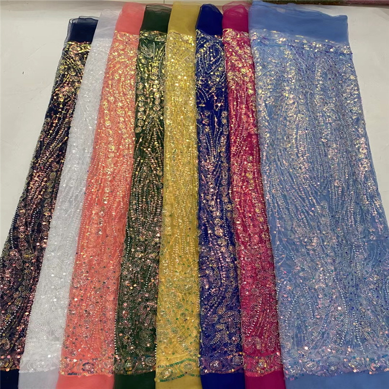 Latest French Tulle Lace Fabric 2.5 Yards 2024 High Quality Nigerian Lace Fabric African Lace Fabric For Wedding Party TY3798