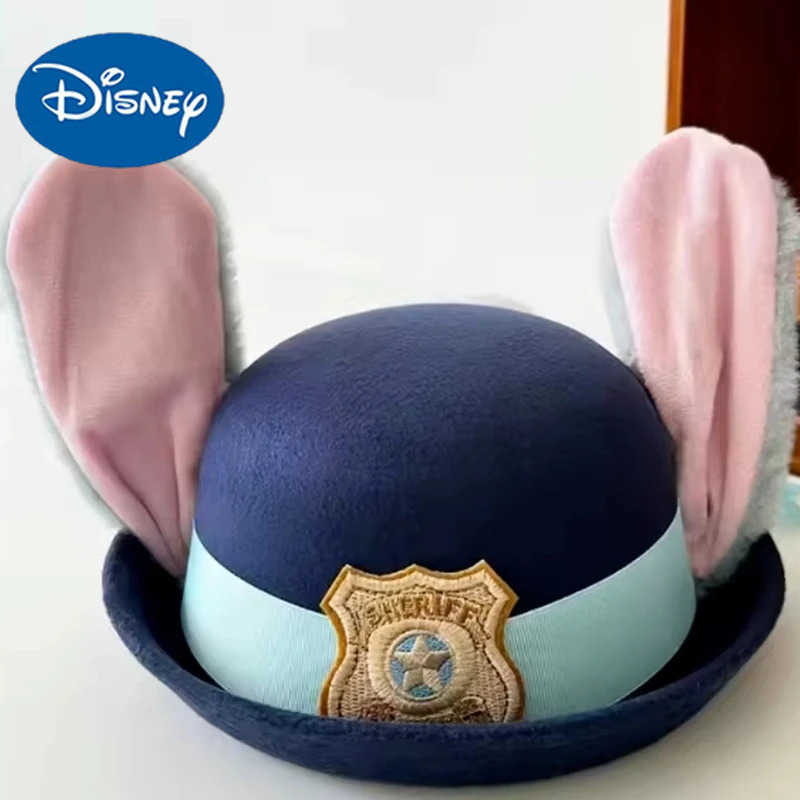 Disney New Judy Hat Rabbit Bowler Hat Zootopia Police Officer Judy Hat ChildrenS Adult Cosplay Headband Headwear Hat Cute Gift Hot H250926