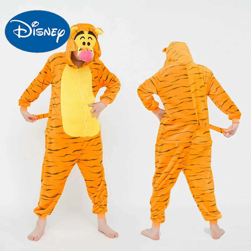 Disney Kigurumi Kids Cute Jumping Tiger Animal Cartoon Pajamas Children Sleepwear Girls Boys Onesies For Christmas Halloween Party H250926