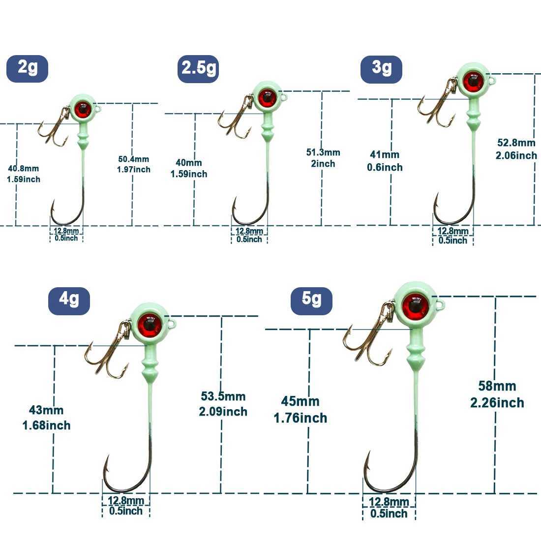 9KM 5Pcs Fishing Eye Jig s Hook Saltwater with Treb Hooks High Caon Steel for Saltwater Freshwater W250926