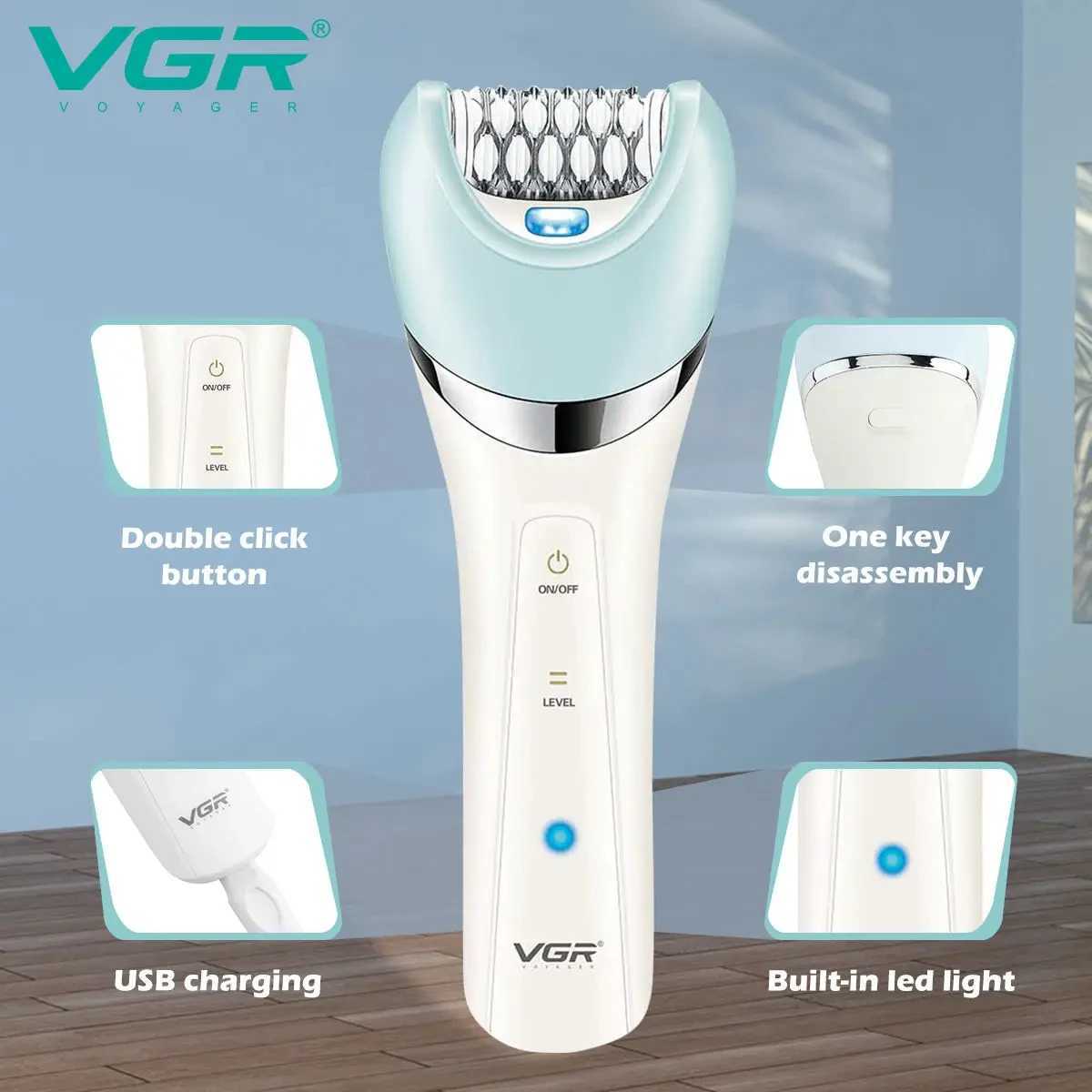 IPX4 Waterproof Five in One Beauty Set Electric Womens Hair Removal Knife Floater Rechargeable Foot Scar Removal Set V703 R250926