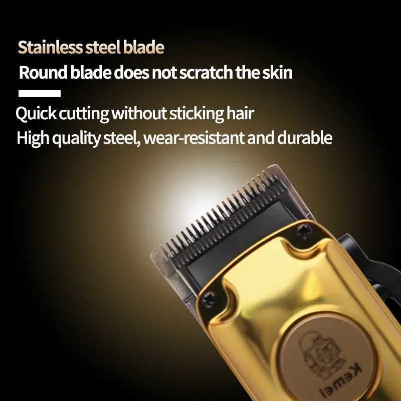Kemei Professional Hair Clippers Electric Cordless Hair Trimmer with LCD Display USB Rechargeable Hair Cutting Machine for Men R250926