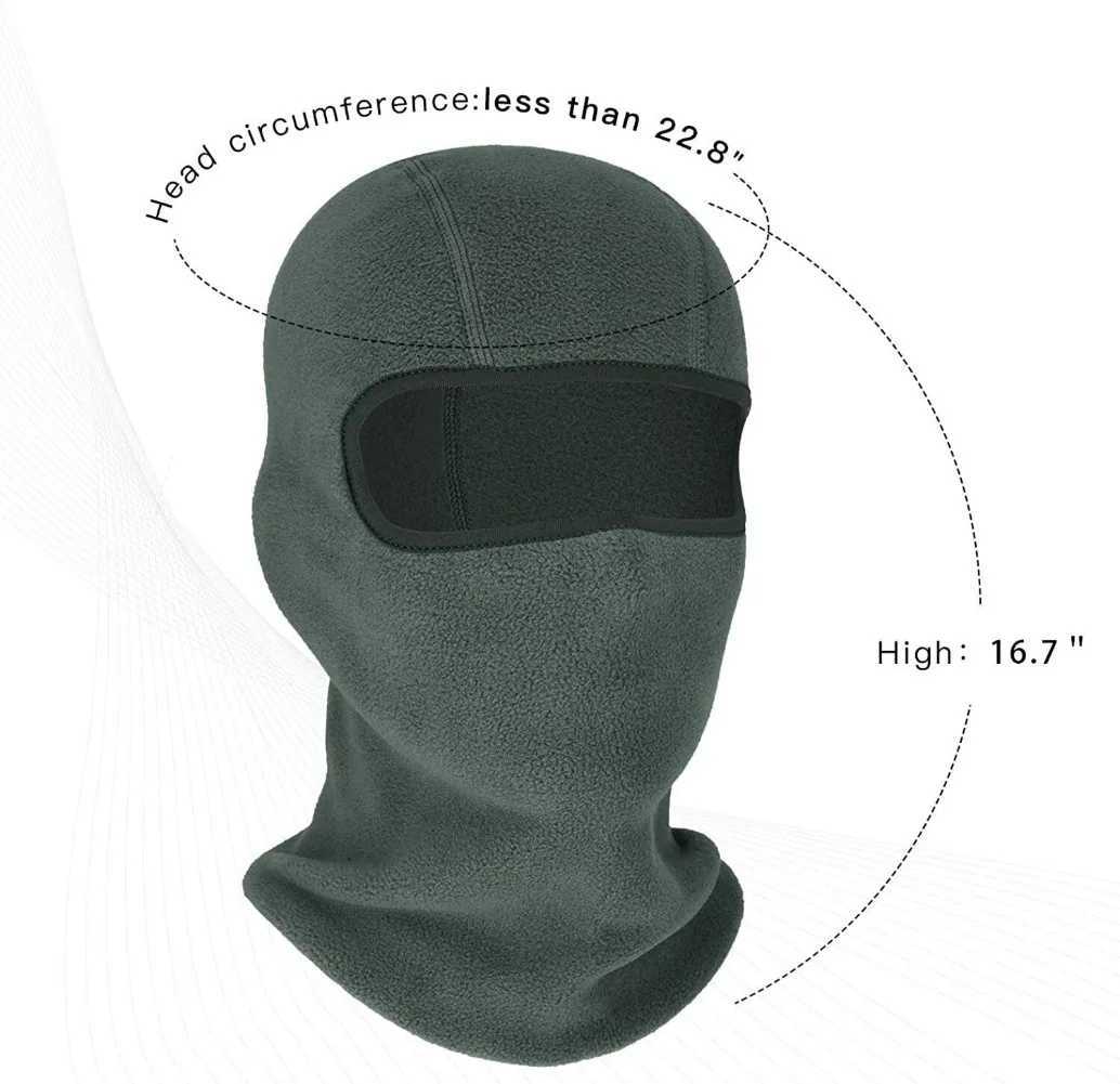 Winter Windproof Thermal Fleece Full Face Mask Balaclava Ski Mask Outdoor Sports Motorcycle Helmet Lining Hood for Men Women Z250926