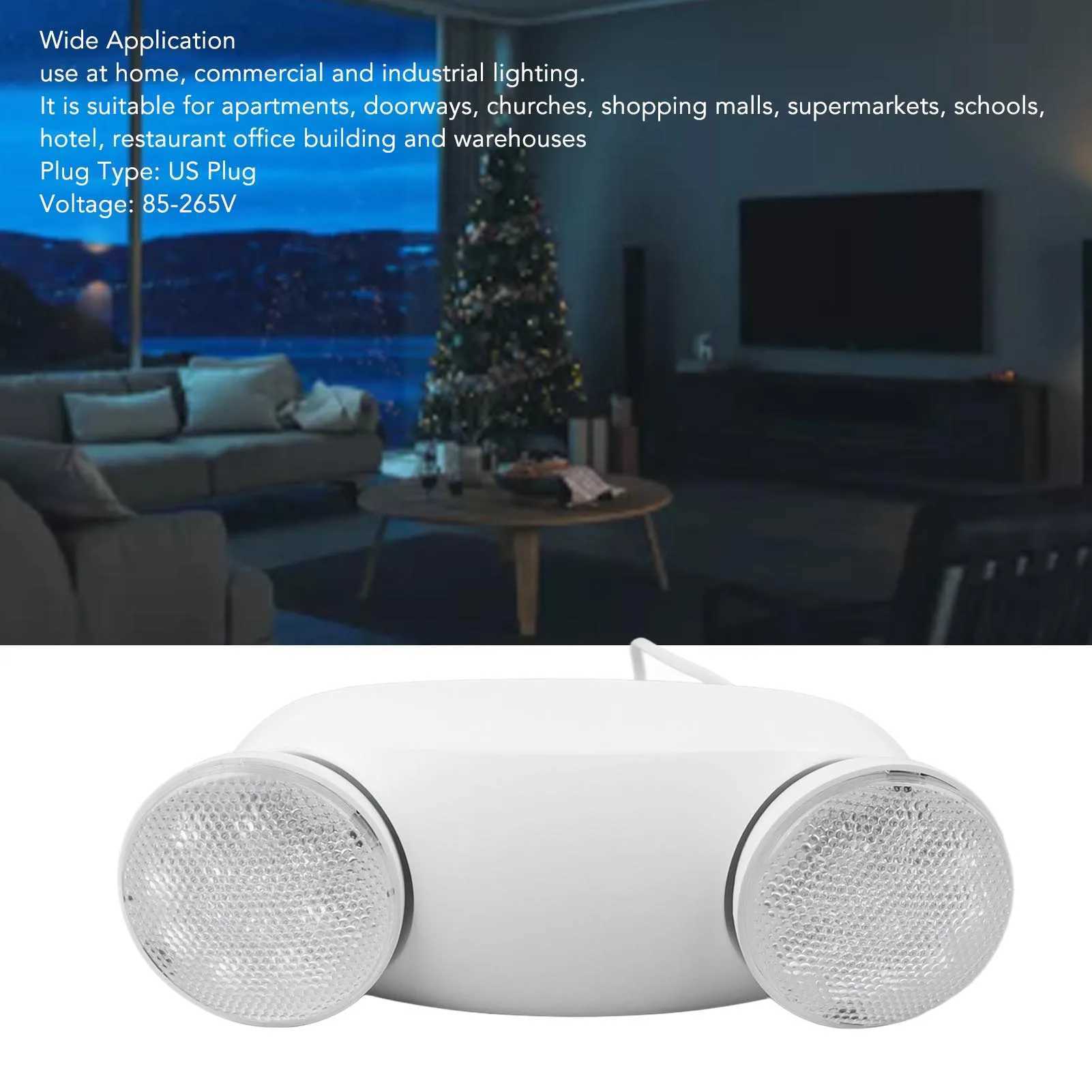 ZK20 Emergency Light with 2 LED Lamps Commercial Emergency Light Emergency Lighting Fixture 1800mAh Battery C250925