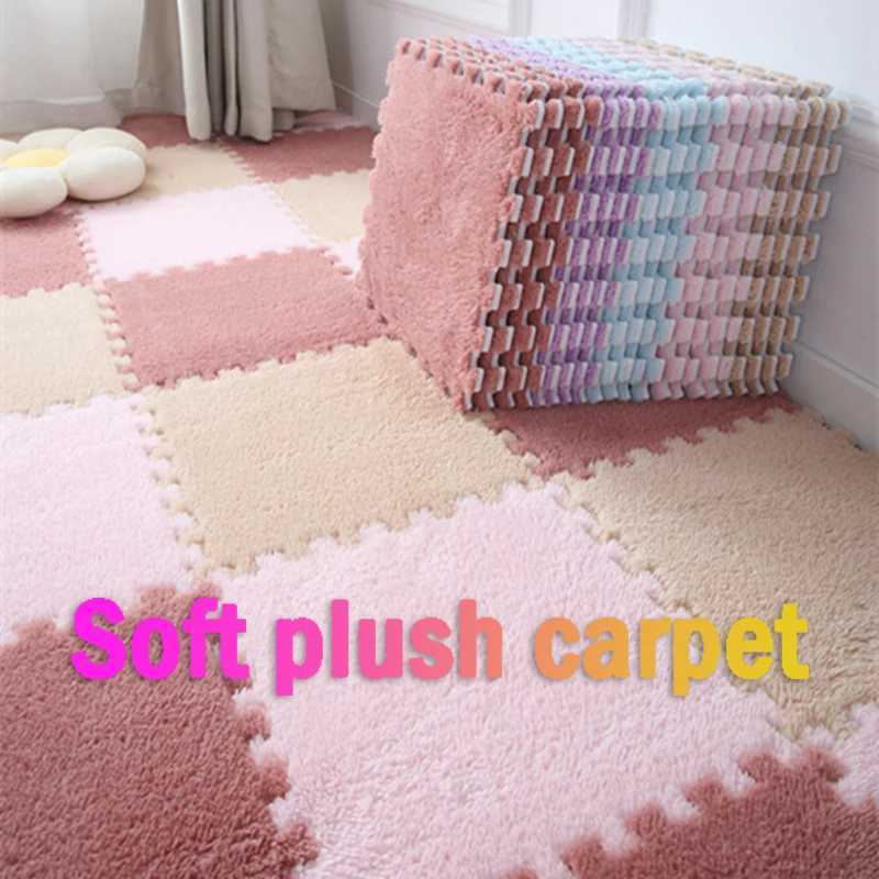 120pcs Soft Suede Carpet Antislip and Shockproof Sports Fitness Mat EVA Foam Puzzle Warm Carpet Childrens Room Baby Play Mat C250926