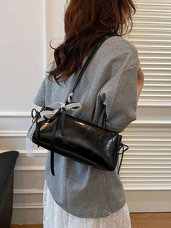 Faionable Knot Single oulder Women's Handbag Underarm Bag Simple Sli Korean Version New Arrival