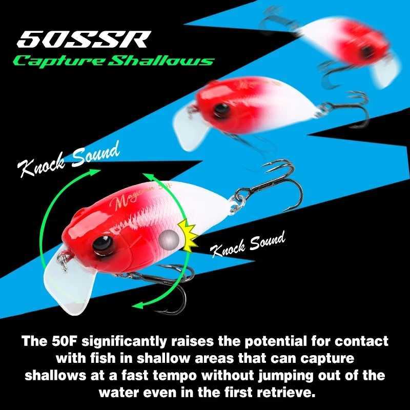 TSURINOYA Magician 50F Surface Crankbait Fishing Lure 50mm 85g Shallow Range Floating Crank Wobbrs Artificial Baits Pike Bass W250926