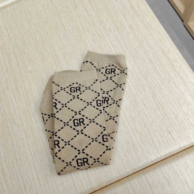 2023 Autumn New Korean Fashion Diamond Letter Jacquard Childrens MidCalf Socks Toddler OvertheKnee Socks C250926