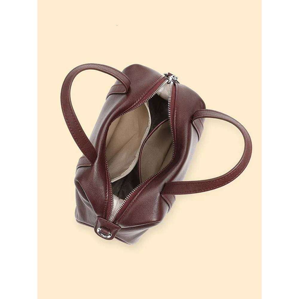 Female Cow Real Leather Crossbody Bags Women's Retro Cowhide Shoulder Boston Pillow Bag Lady Fashion Designer Handbags Suotong2509