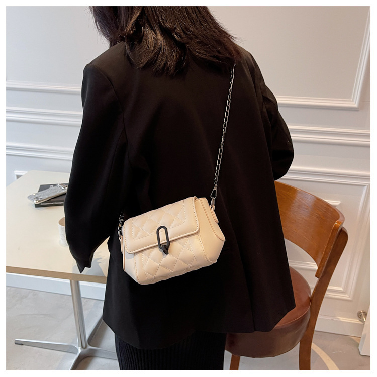 2025 autumn and winter French style new trend niche design women's shoulder bag fashionable quilted chain bag bag retro light luxury designer bag