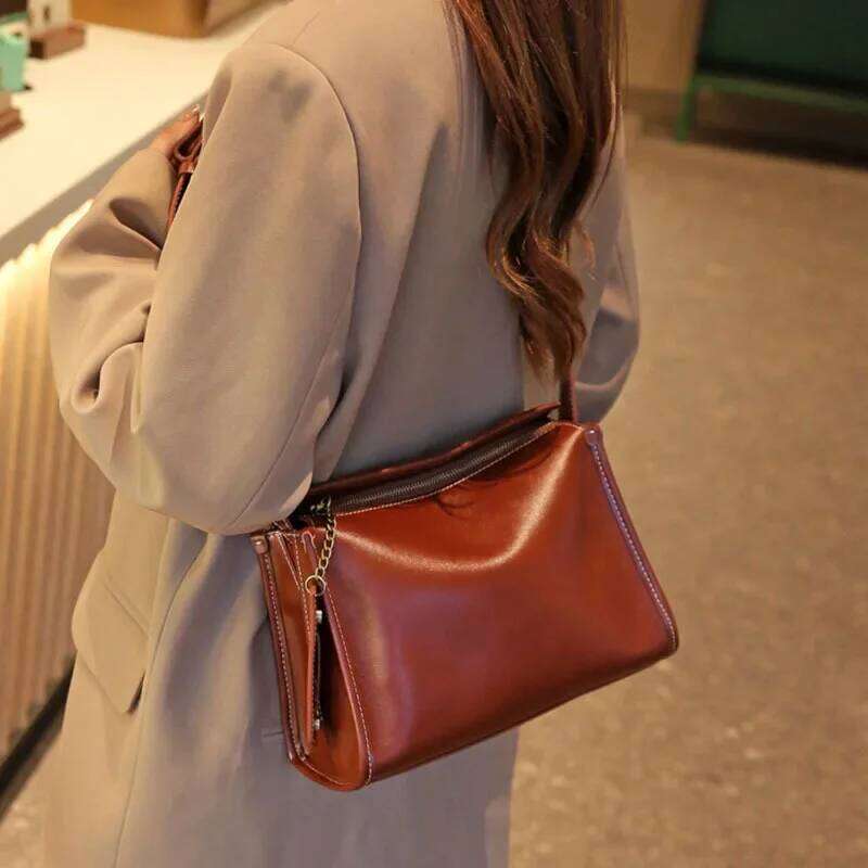 Women Soft Cow Leather Commute Crossbody Bags Female Cowhide Large Capacity Underarm Shoulder Bag Ladies Designer Handbag Suotong2509